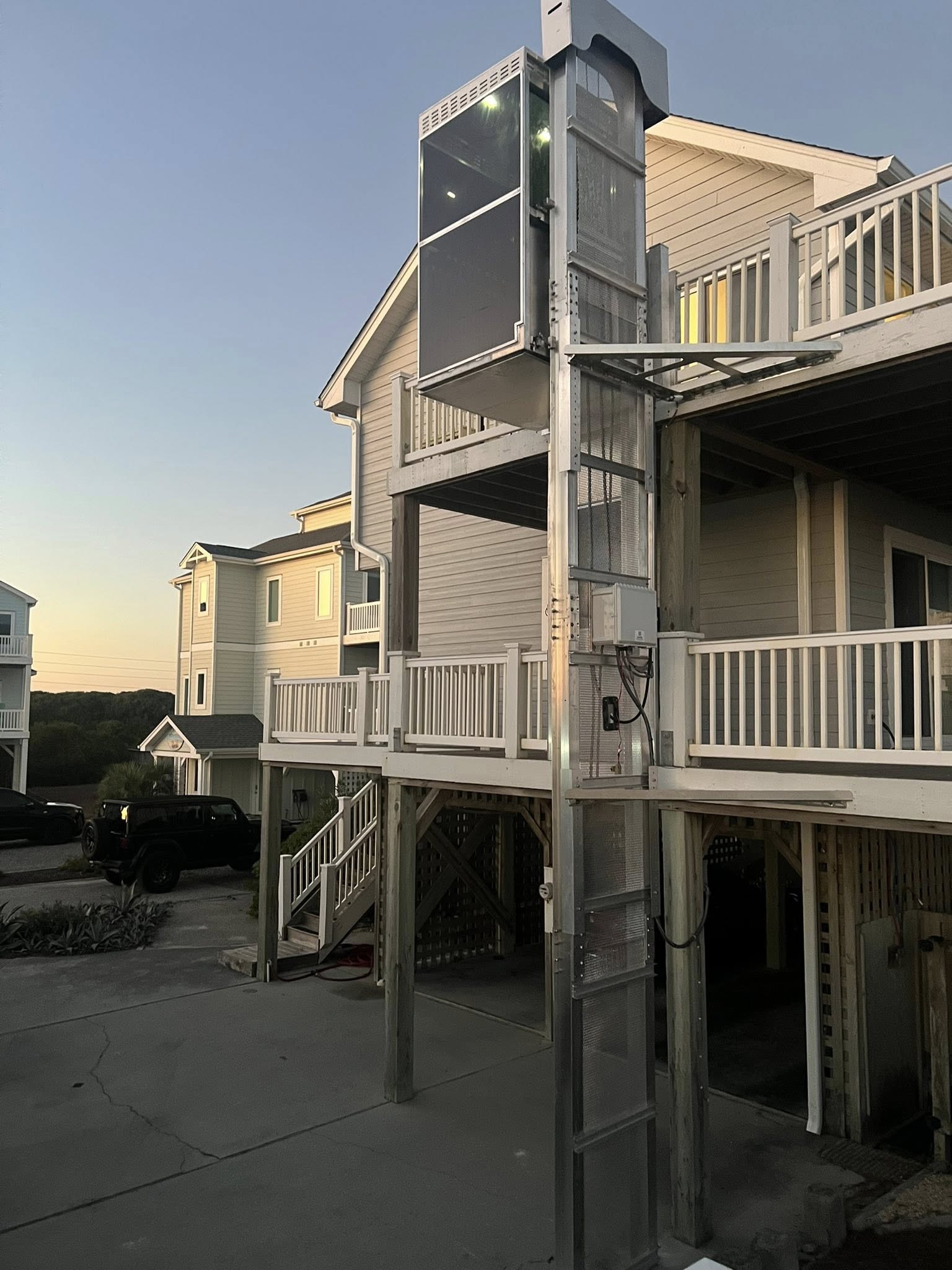 carolina lift at dusk